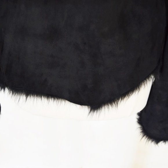 Designer Christina Perrin Black Shearling Jacket - Picture 7 of 10
